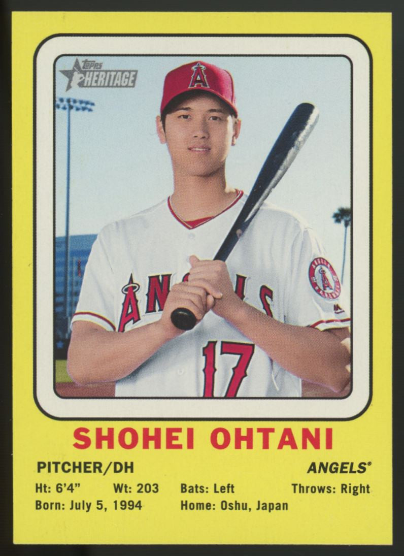 2018 Topps Heritage Baseball Collector Cards Complete Set (30) Ohtani RC