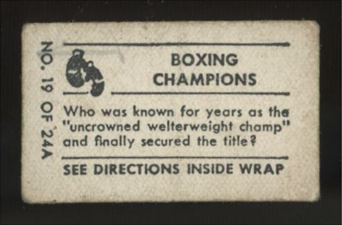 1948 Topps Magic Ray Robinson Boxing Champions #19 Poor