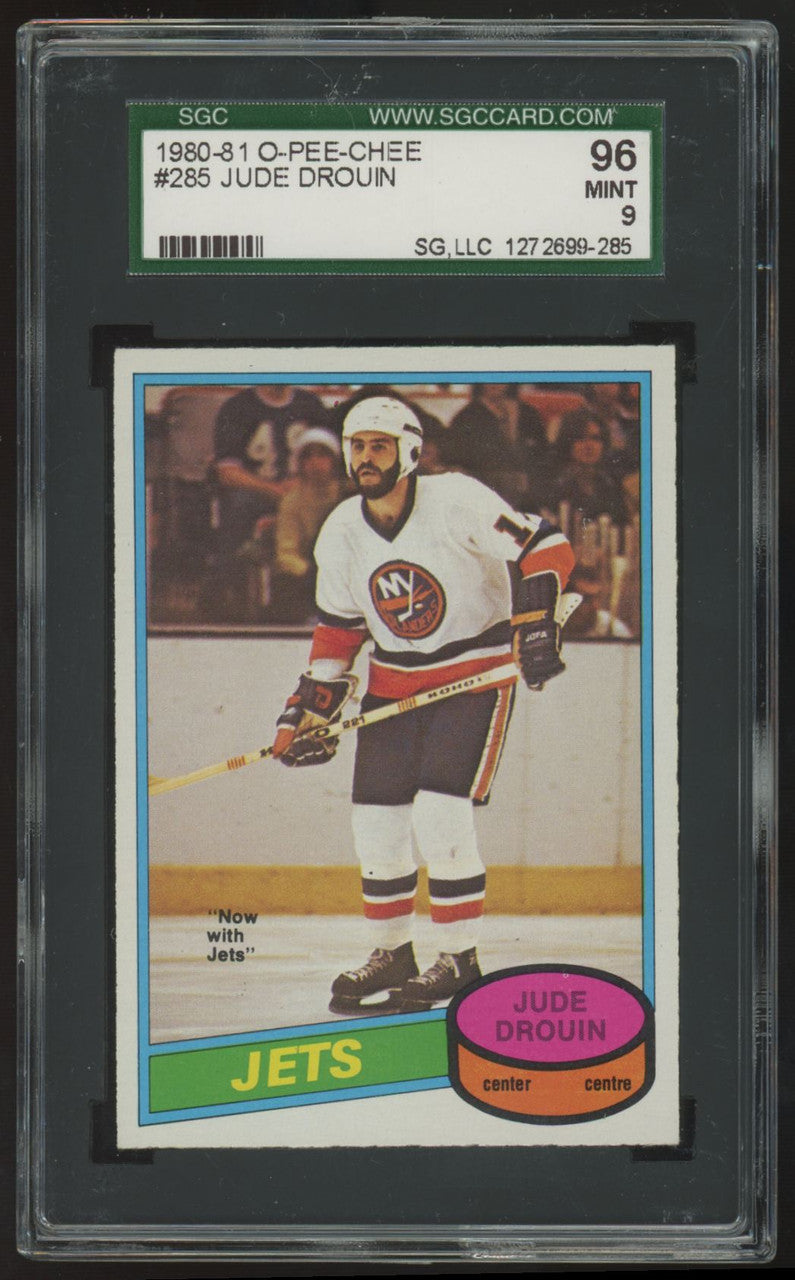 1980-81 O-Pee-Chee Jude Drouin #285 SGC 9