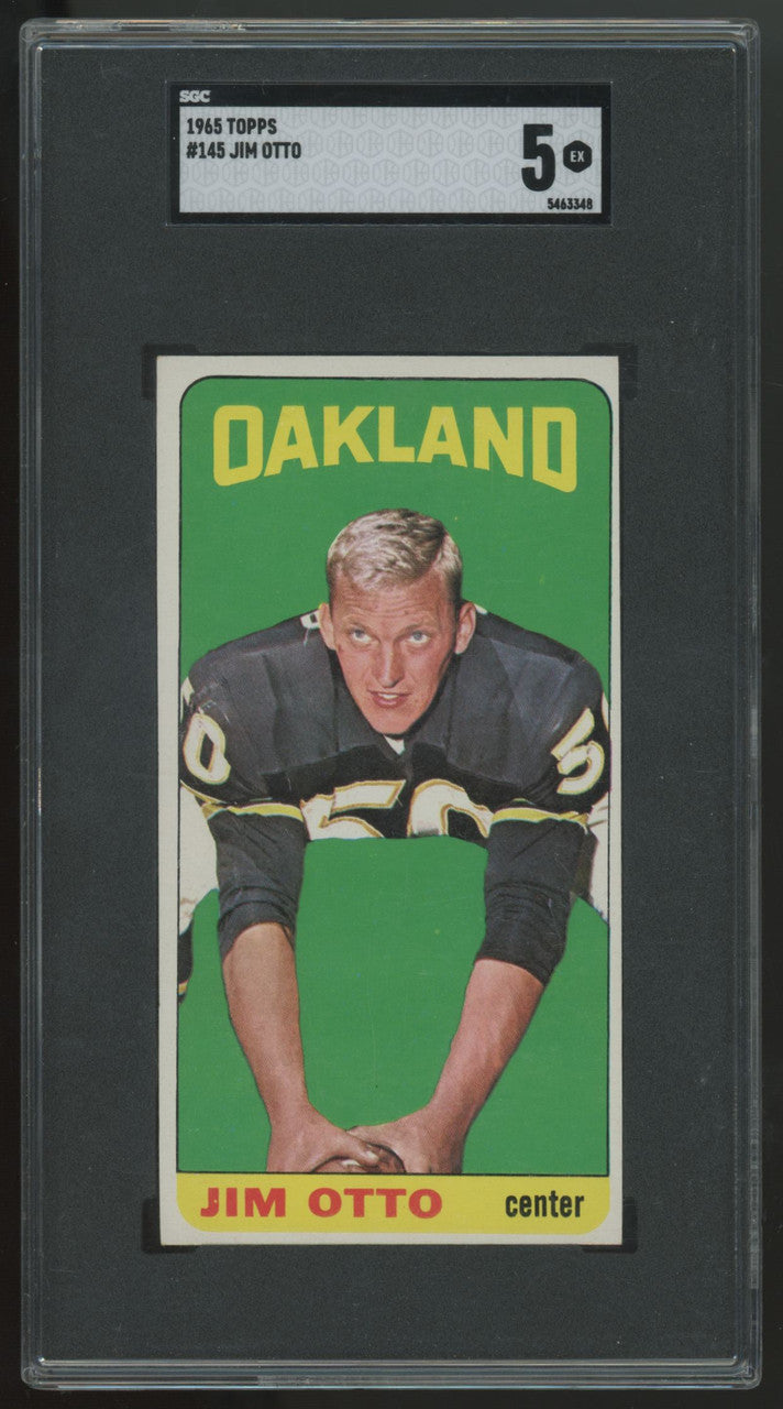 1965 Topps Jim Otto Tall Boy #145 SGC 5