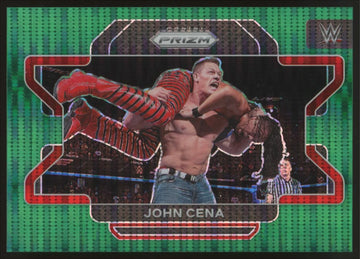 2022 Prizm WWE John Cena Green Pulsar /25 #45