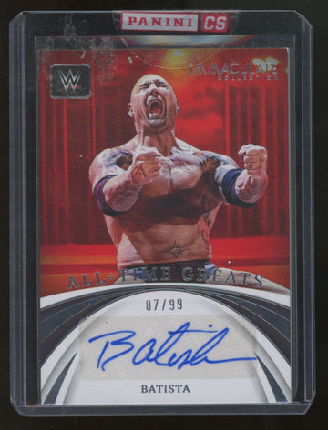 2022 Immaculate WWE Batistsa All Time Greats Auto /99 #AG-BTS