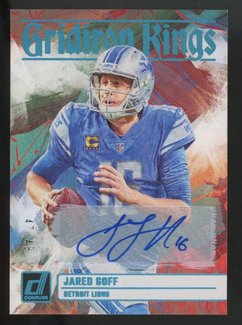 2023 Panini Donruss Jared Goff Gridiron Kings Auto /49 #GK-10