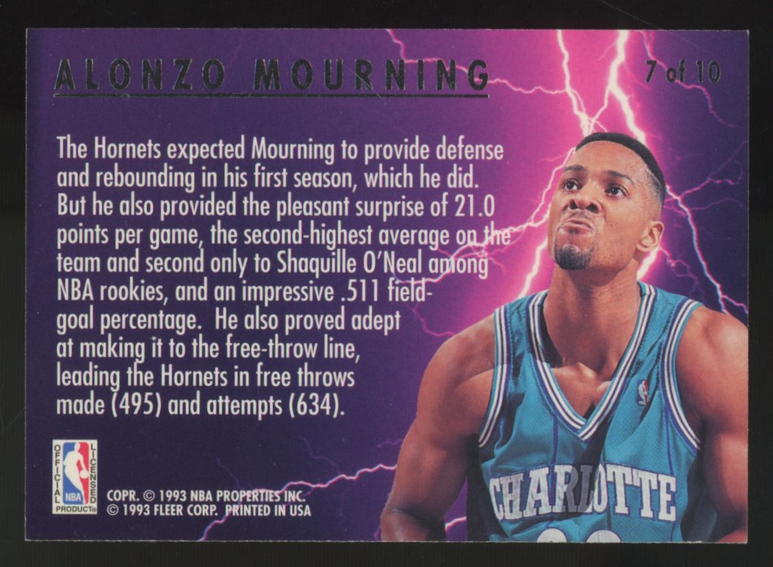 1993-94 Fleer Ultra Alonzo Mourning Scoring Kings #7 "A"