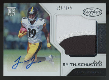 2017 Certified JuJu Smith-Schuster RC Freshman Fabrics Patch Auto RPA /149 #216