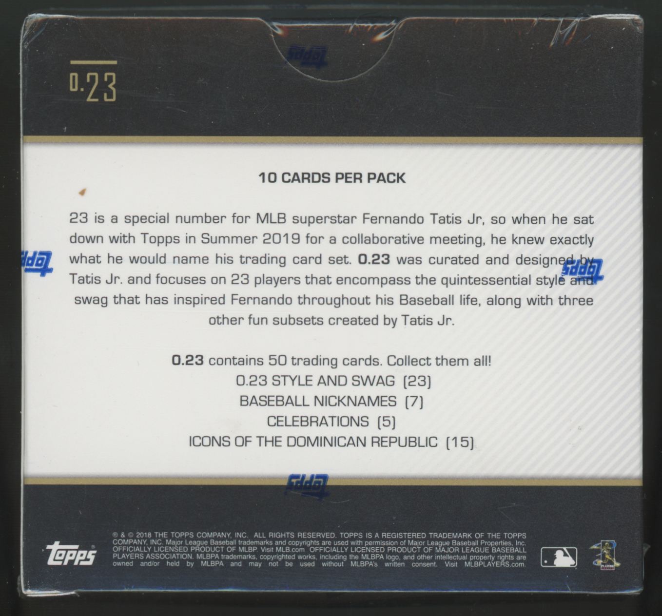 2019 Topps X Fernando Tatis Jr 0.23 Baseball Factory Sealed Box
