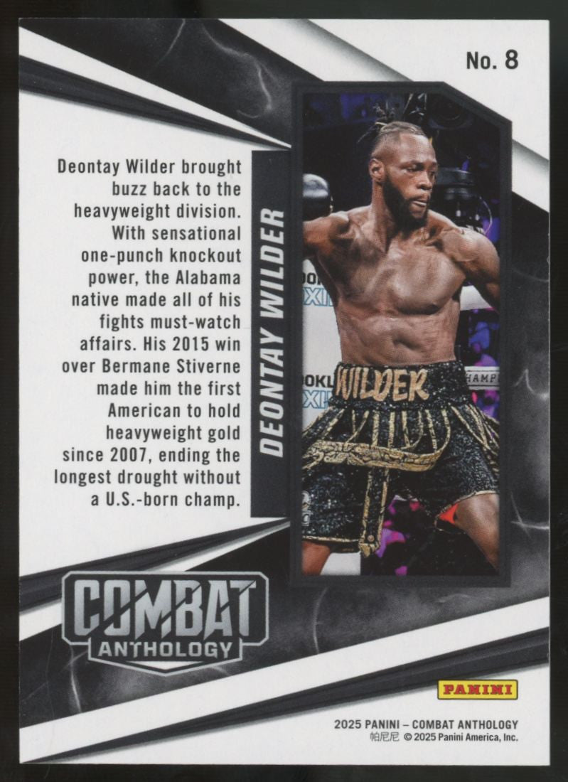 2025 Panini Combat Anthology Deontay Wilder Squared Circle /8 #8