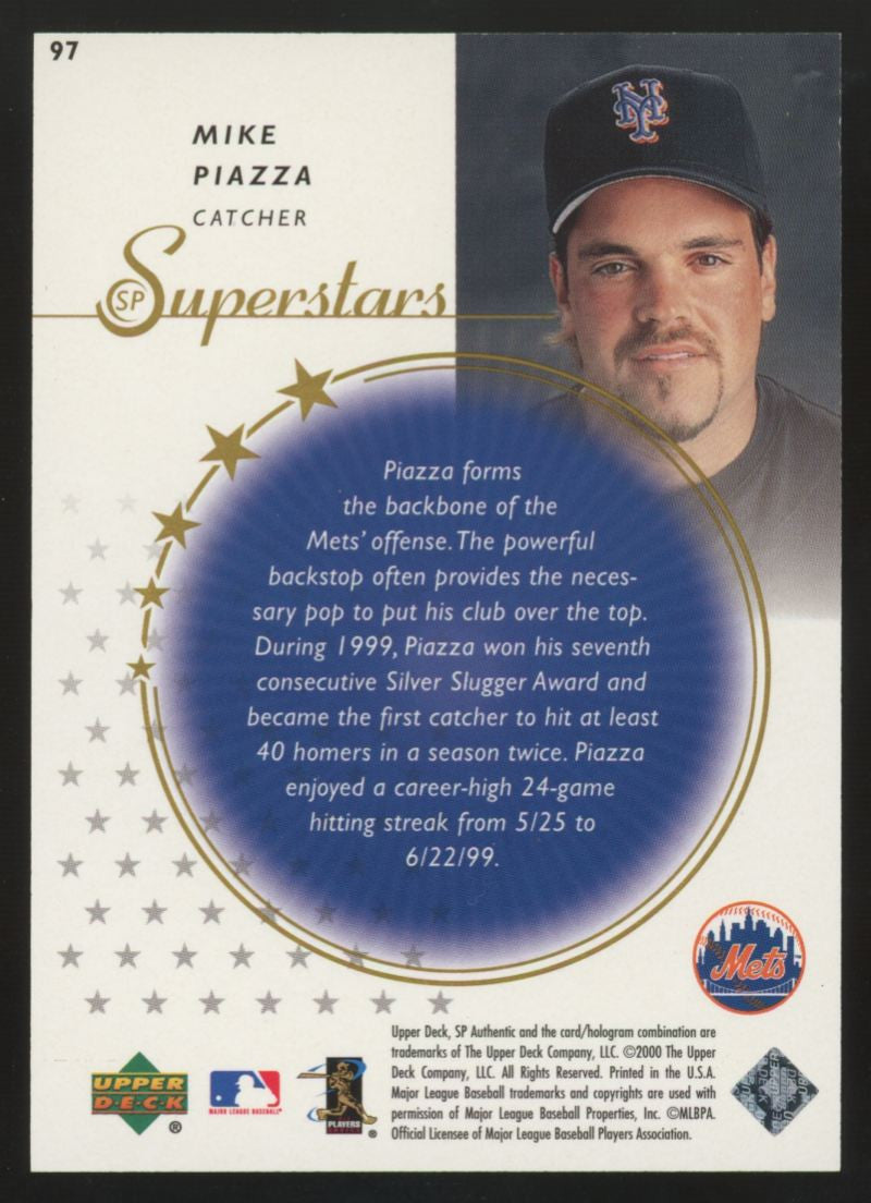 2000 Upper Deck SP Authentic Mike Piazza Superstars SP Limited /100 #97