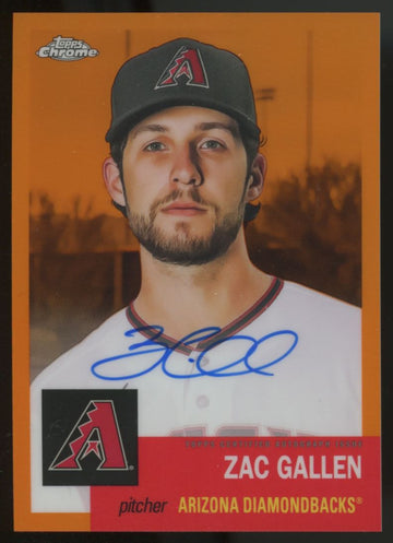 2022 Topps Chrome Platinum Anniversary Zac Gallen Auto Orange /25 #CPA-ZG