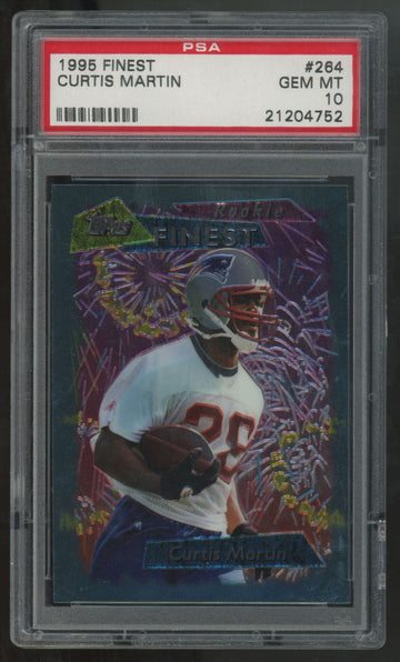 1995 Topps Finest Curtis Martin RC #264 PSA 10