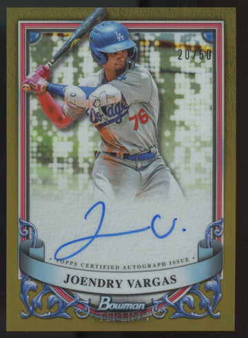 2024 Bowman Sterling Joendry Vargas Gold Prospect Auto Refactor /50 #PA-JV