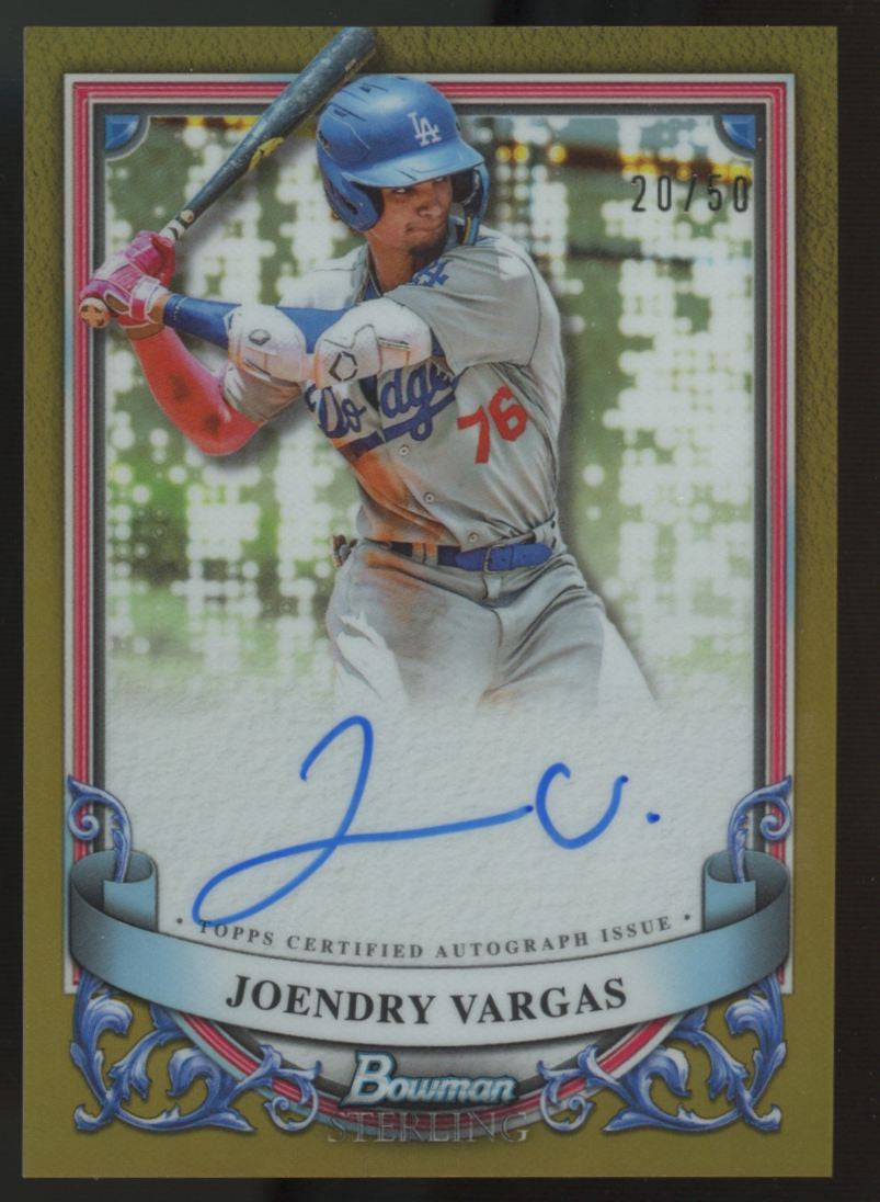 2024 Bowman Sterling Joendry Vargas Gold Prospect Auto Refactor /50 #PA-JV