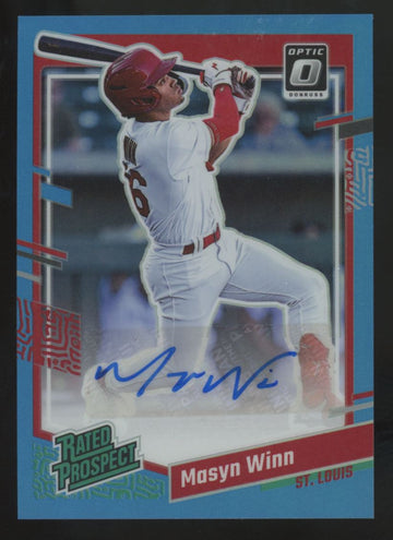 2023 Panini Donruss Masyn Winn Optic Rated Prospect Blue Auto /25 #RPS-MW