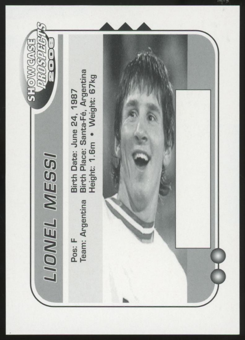 2006 Showcase Prospects Lionel Messi RC NM-MT "G"