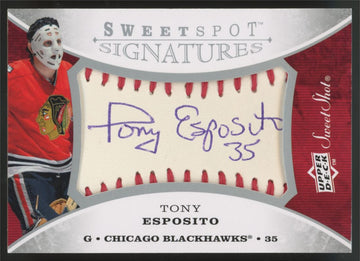 2007-08 UD Sweet Spot Tony Esposito Sweet Shot Auto #SBS-TE