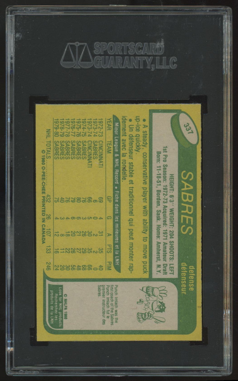 1980-81 O-Pee-Chee Bill Hajt #337 SGC 9
