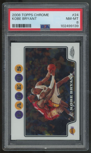 2008-09 Topps Chrome Kobe Bryant #24 PSA 8