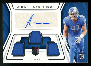 2022 Chronicles Momentum Aidan Hutchinson RC Triple Patch Auto RPA /99 #MJA-AIH
