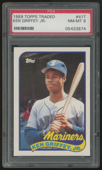 1989 Topps Traded Ken Griffey Jr. RC #41T PSA 8