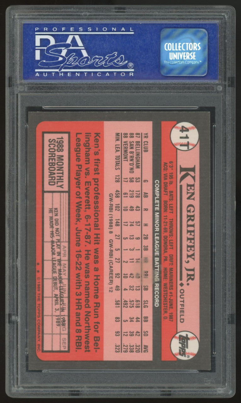 1989 Topps Traded Ken Griffey Jr. RC #41T PSA 8