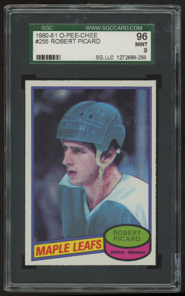 1980-81 O-Pee-Chee Robert Picard #255 SGC 9