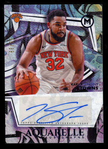 2025-26 Topps Motif Karl-Anthony Towns Aquarelle Ultramarine Blue Auto /39