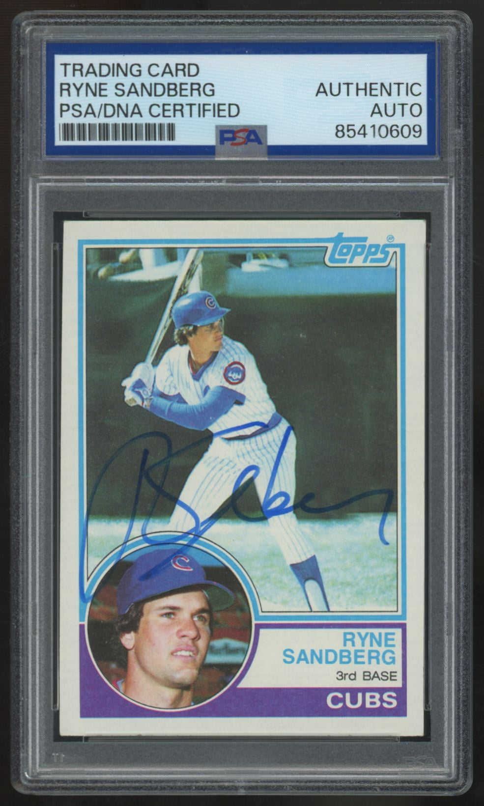 1983 Topps Ryne Sandberg Signed Auto #83 PSA Auto Authentic
