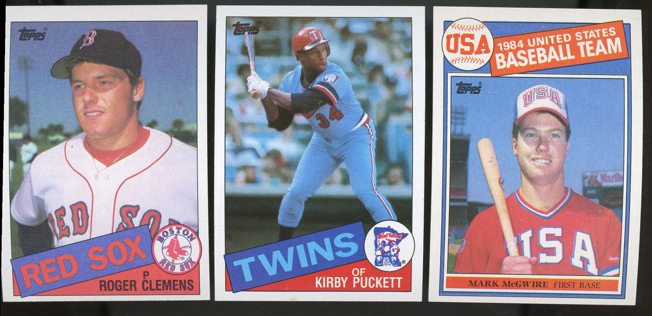 1985 Topps Baseball Complete Set (792) NM-MT McGwire Clemens Puckett