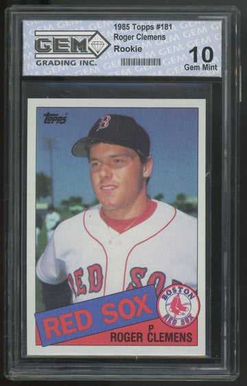 1985 Topps Roger Clemens RC #181 GGI 10