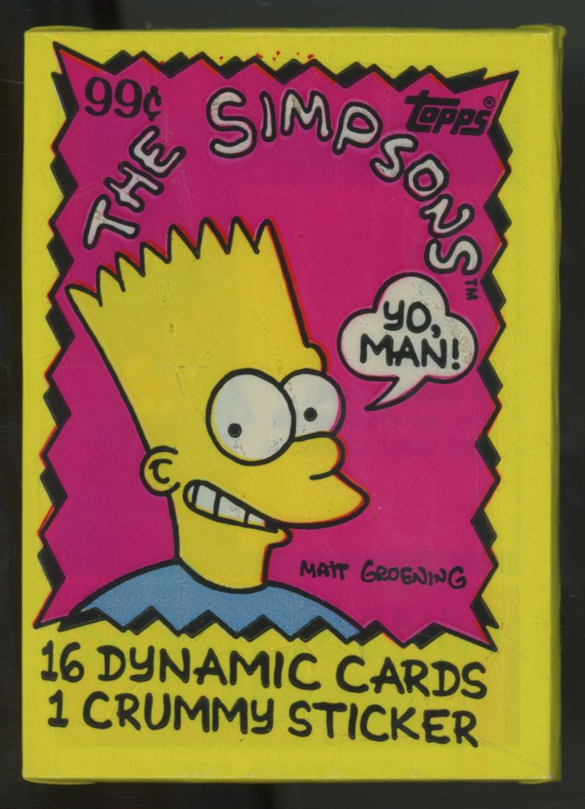 1990 Topps The Simpson's Bart Simpson Factory Sealed Wax Pack