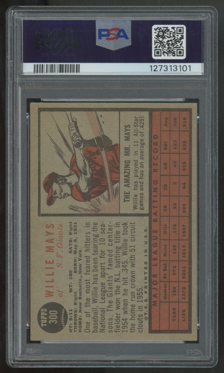 1962 Topps Willie Mays #300 PSA 3 *101