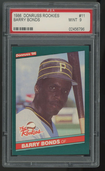 1986 Donruss Rookies Barry Bonds RC #11 PSA 9 *796