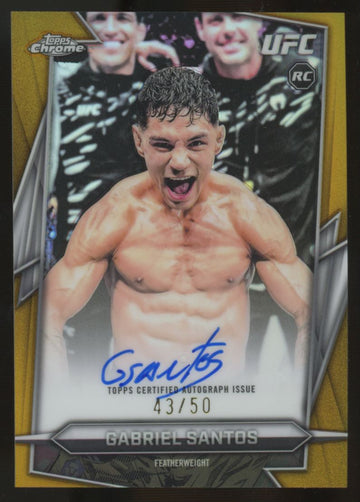 2026 Topps Chrome UFC Gabriel Santos RC Gold Refractor Auto /50 #BAV-GS