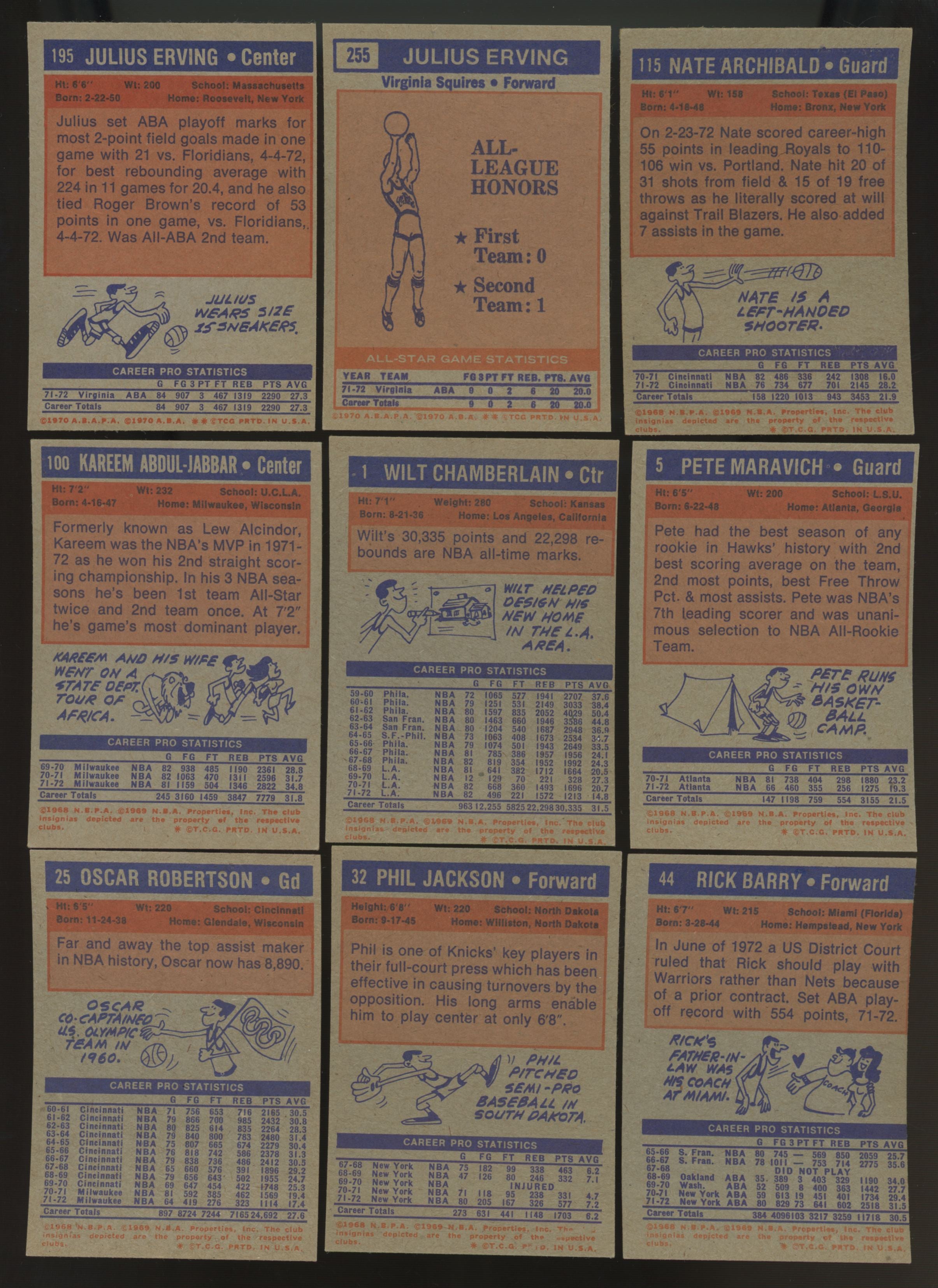 1972/73 Topps Basketball Complete Set (264) EX-NM w/ Wax Wrapper