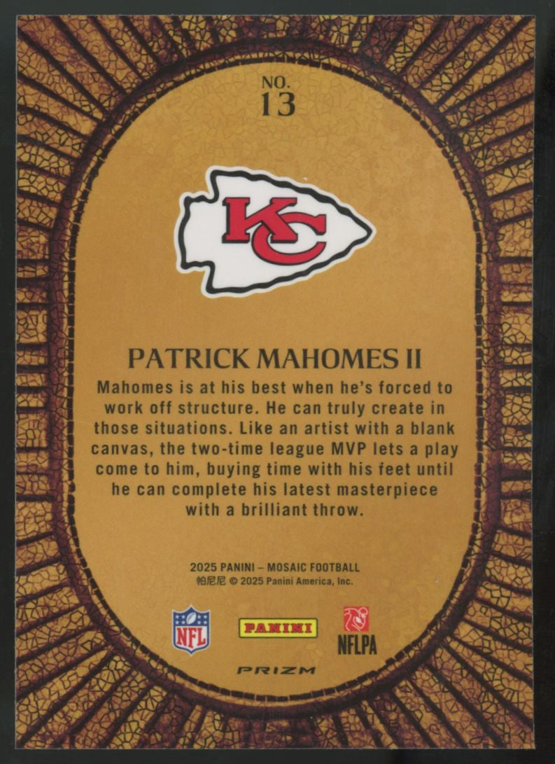 2025 Panini Mosaic Patrick Mahomes II Micro Mosaic SSP #13