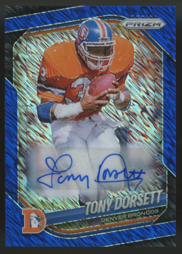 2025 Panini Prizm Tony Dorsett Blue Shimmer Auto /25 #260
