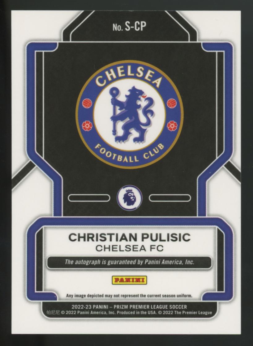 2022-23 Panini Prizm Premier League Christian Pulisic Auto #S-CP "A"