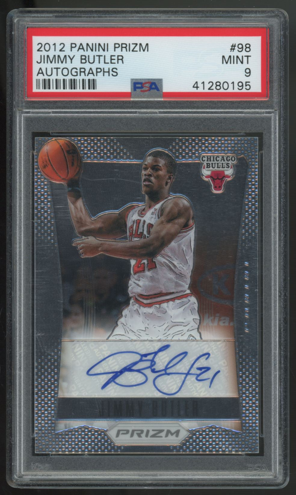 2012-13 Panini Prizm Jimmy Butler Auto #98 PSA 9
