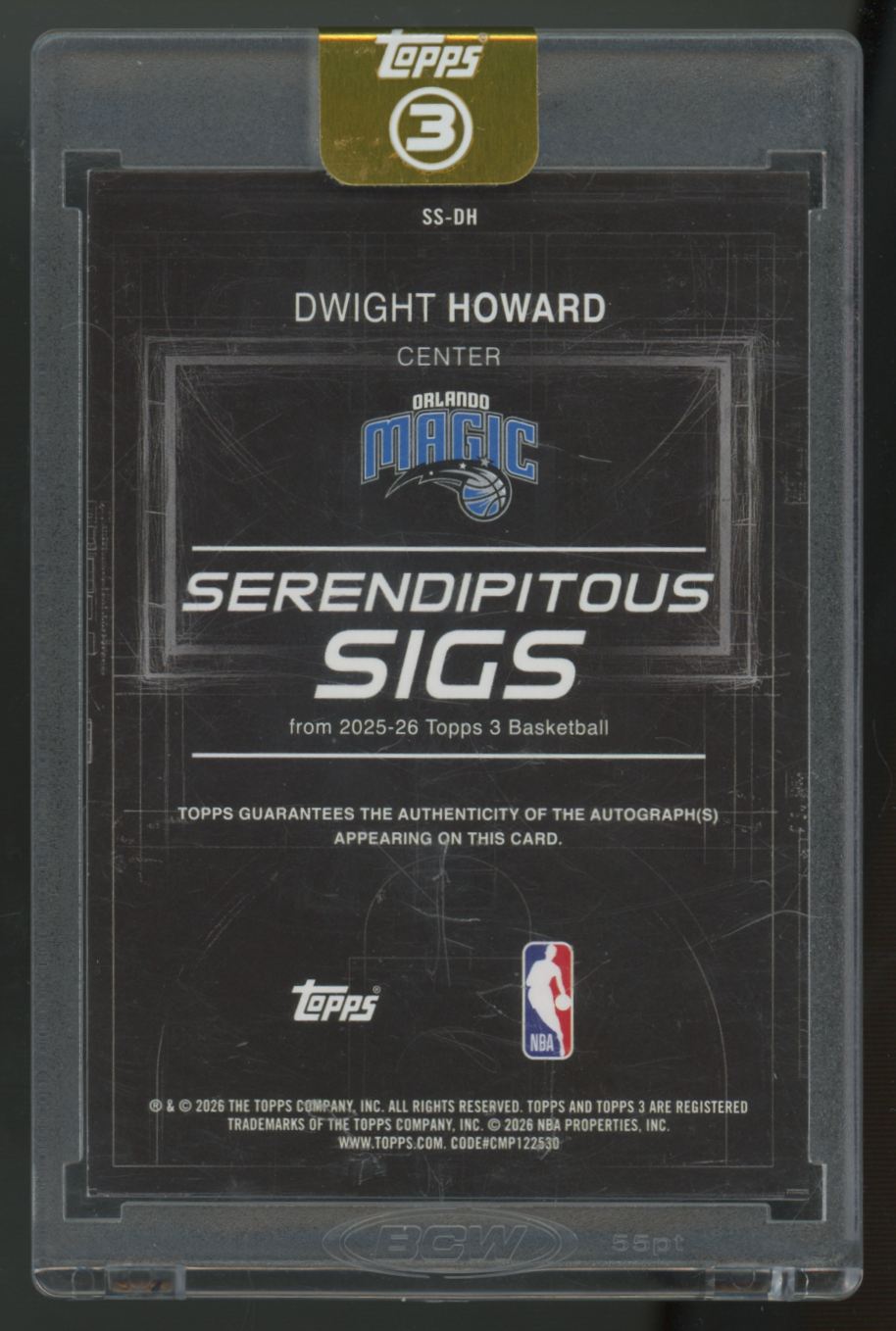 2025-26 Topps Three Dwight Howard Serendipitous Sigs Auto /49 #SS-DH