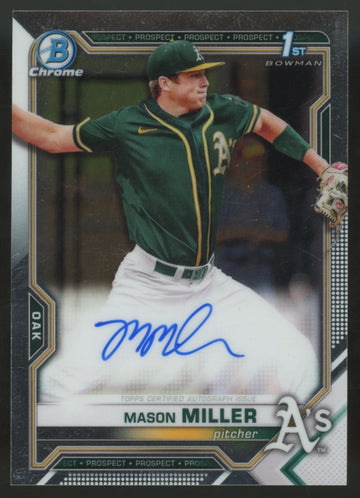 2021 Bowman Chrome Draft Mason Miller 1st Prospect Auto #CDA-MMIL