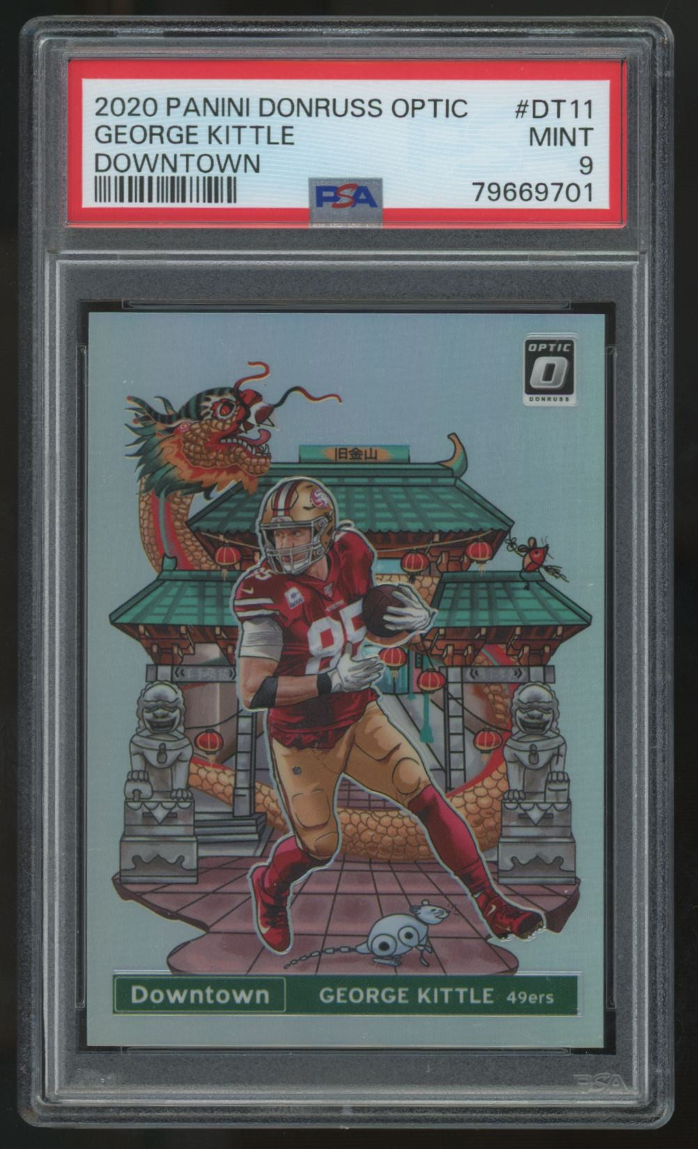 2020 Donruss Optic George Kittle Downtown SSP #DT-11 PSA 9