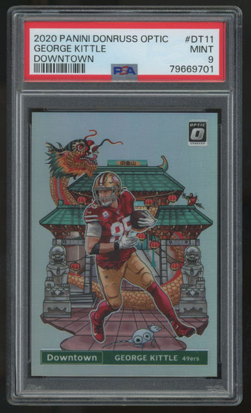 2020 Donruss Optic George Kittle Downtown SSP #DT-11 PSA 9