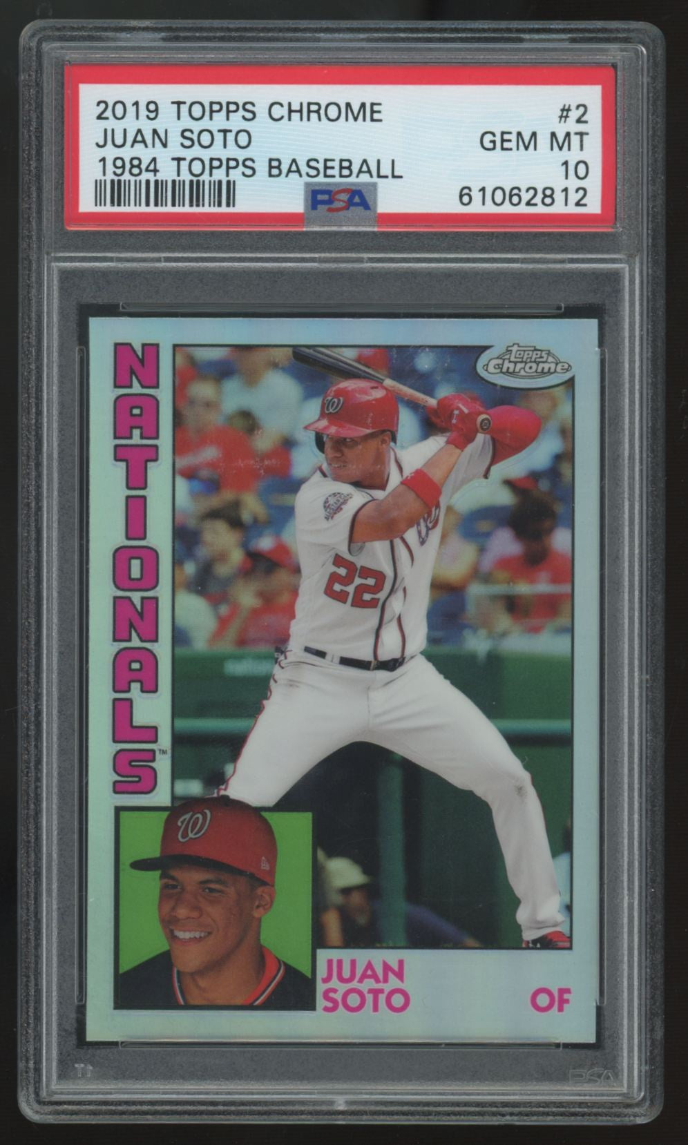 2019 Topps Chrome Juan Soto 1984 Variant #84TC-2 PSA 10