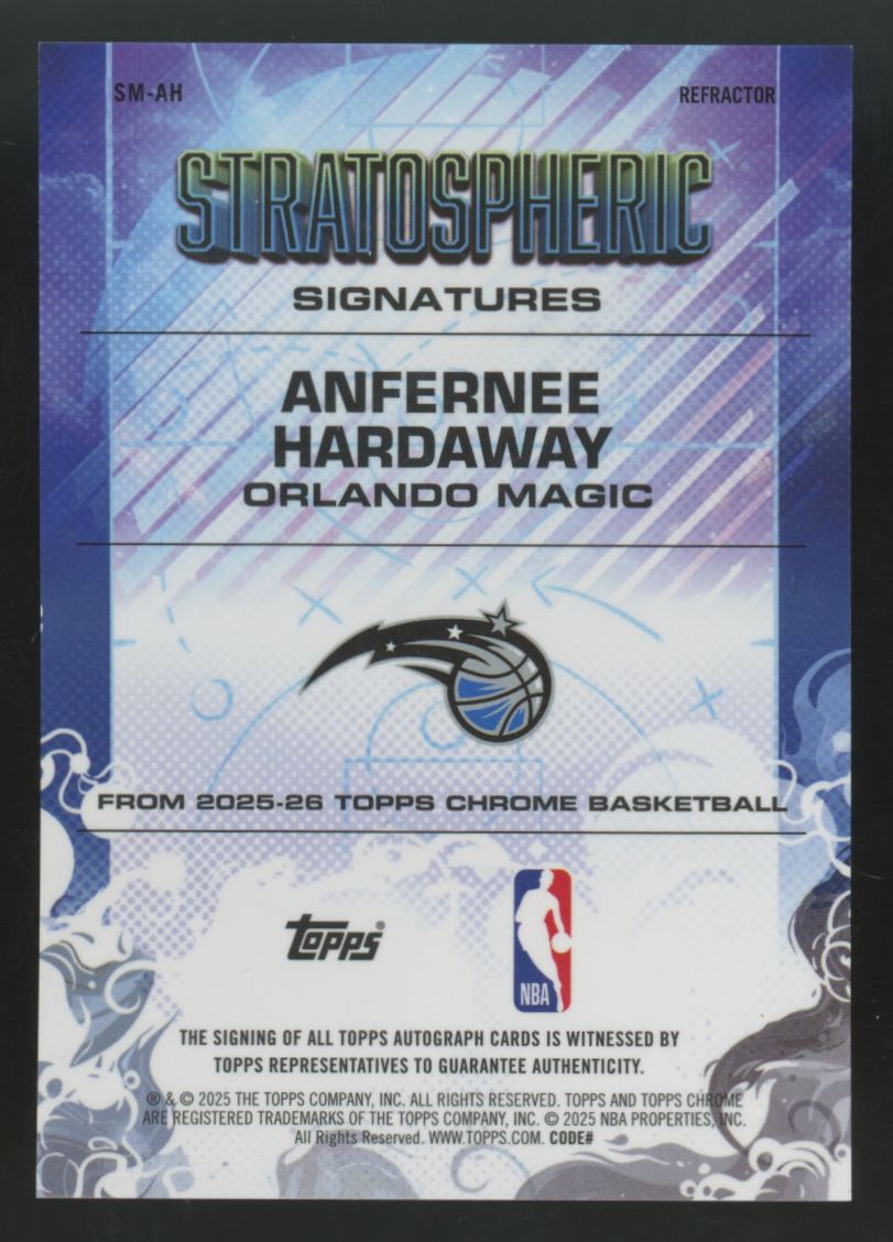 2025-26 Topps Chrome Anfernee Hardaway Stratospheric Refractor Auto #SM-AH