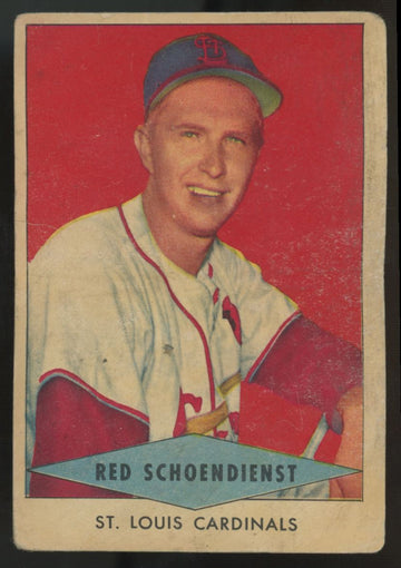 1954 Red Heart Red Schoendienst Poor (Paper Loss)