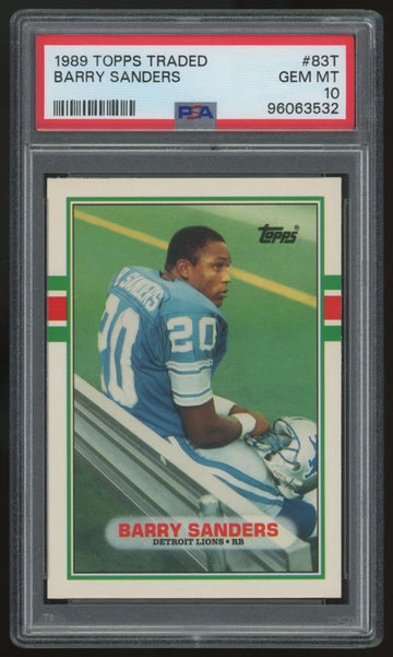 1989 Topps Traded Barry Sanders RC #83T PSA 10