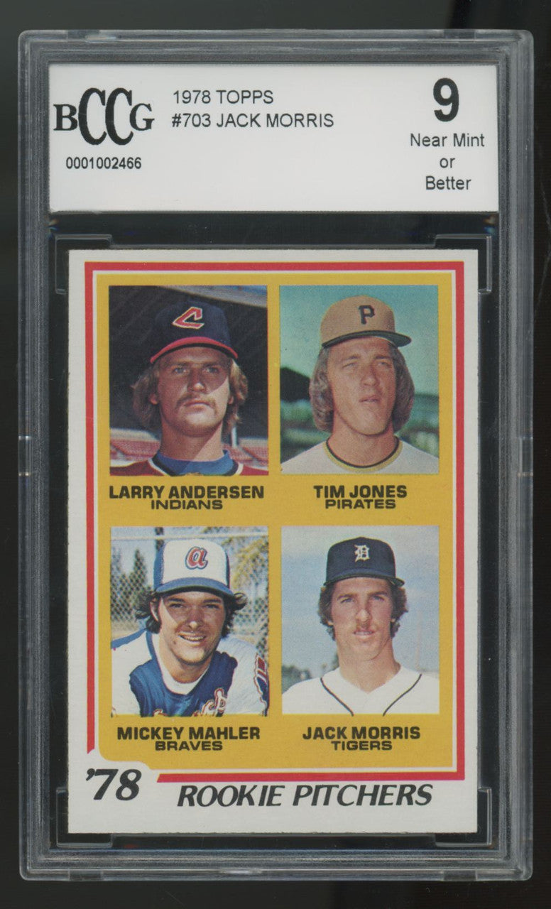 1978 Topps Jack Morris RC Rookie Pitchers #703 BCCG 9