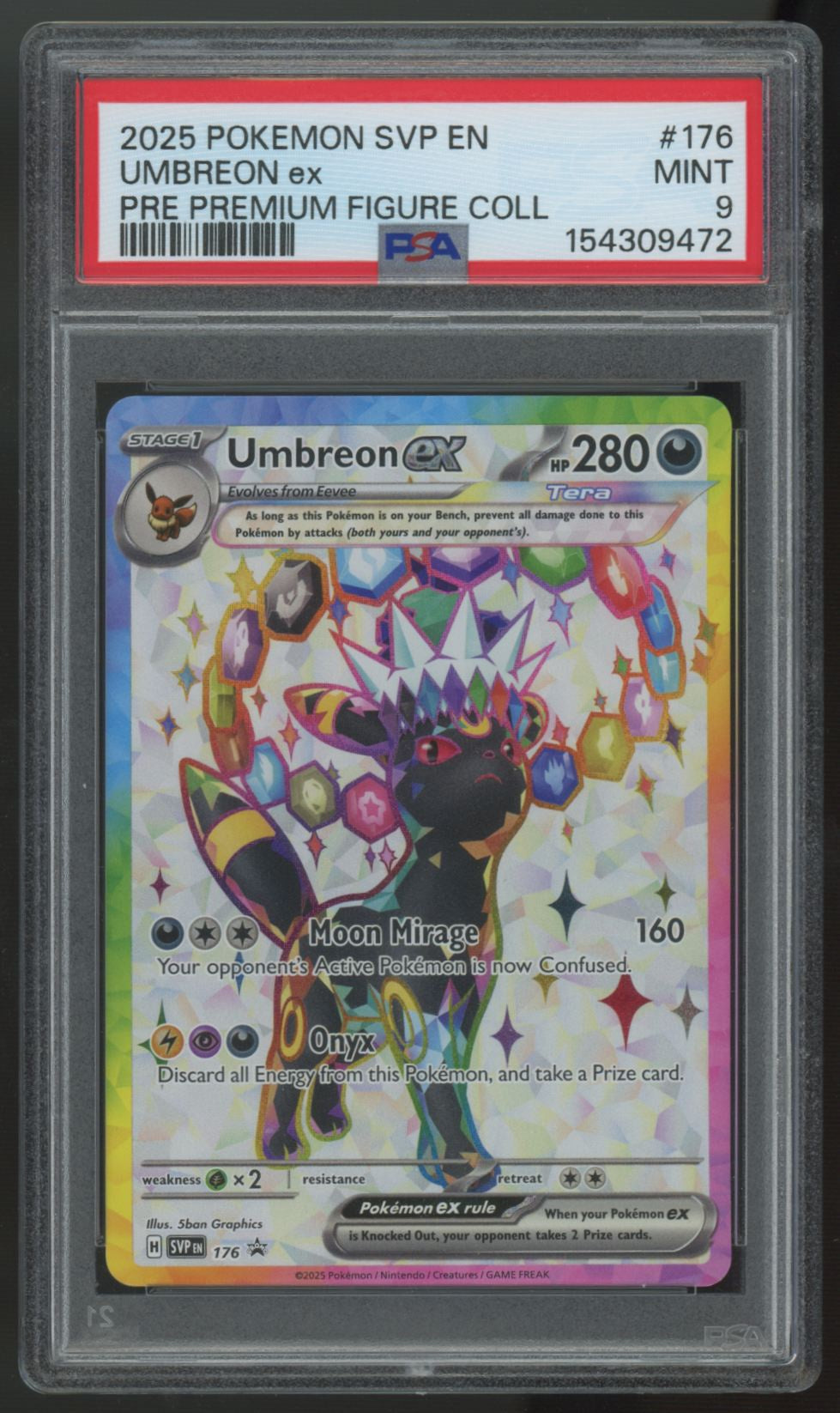 2025 Pokemon Umbreon ex Premium Figure Collection Promo #176 PSA 9 (B)