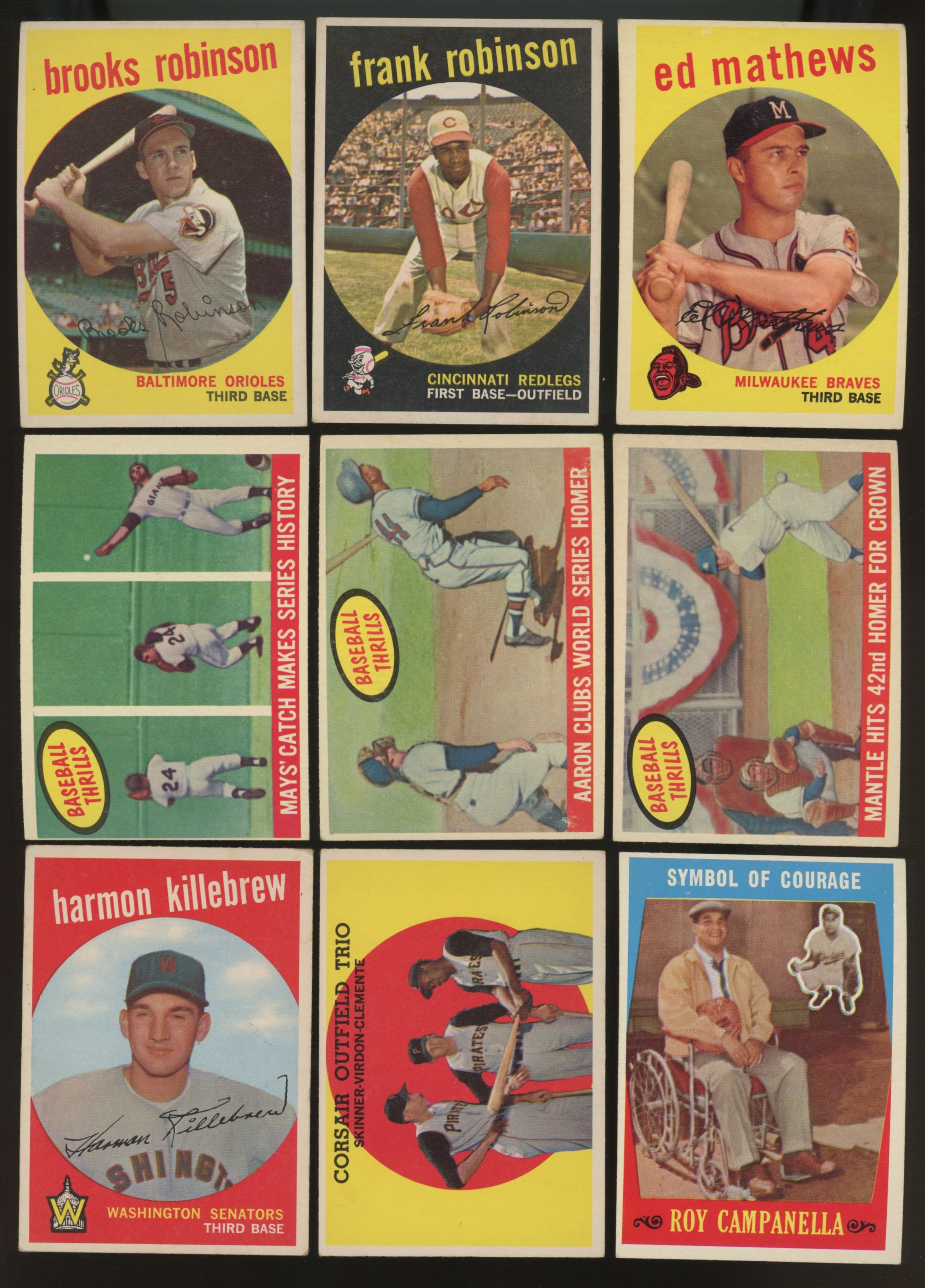 1959 Topps Baseball Complete Set (572) VG/EX-EX Includes 59 Variations