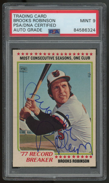1978 O-Pee-Chee Brooks Robinson #239 Auto PSA 9